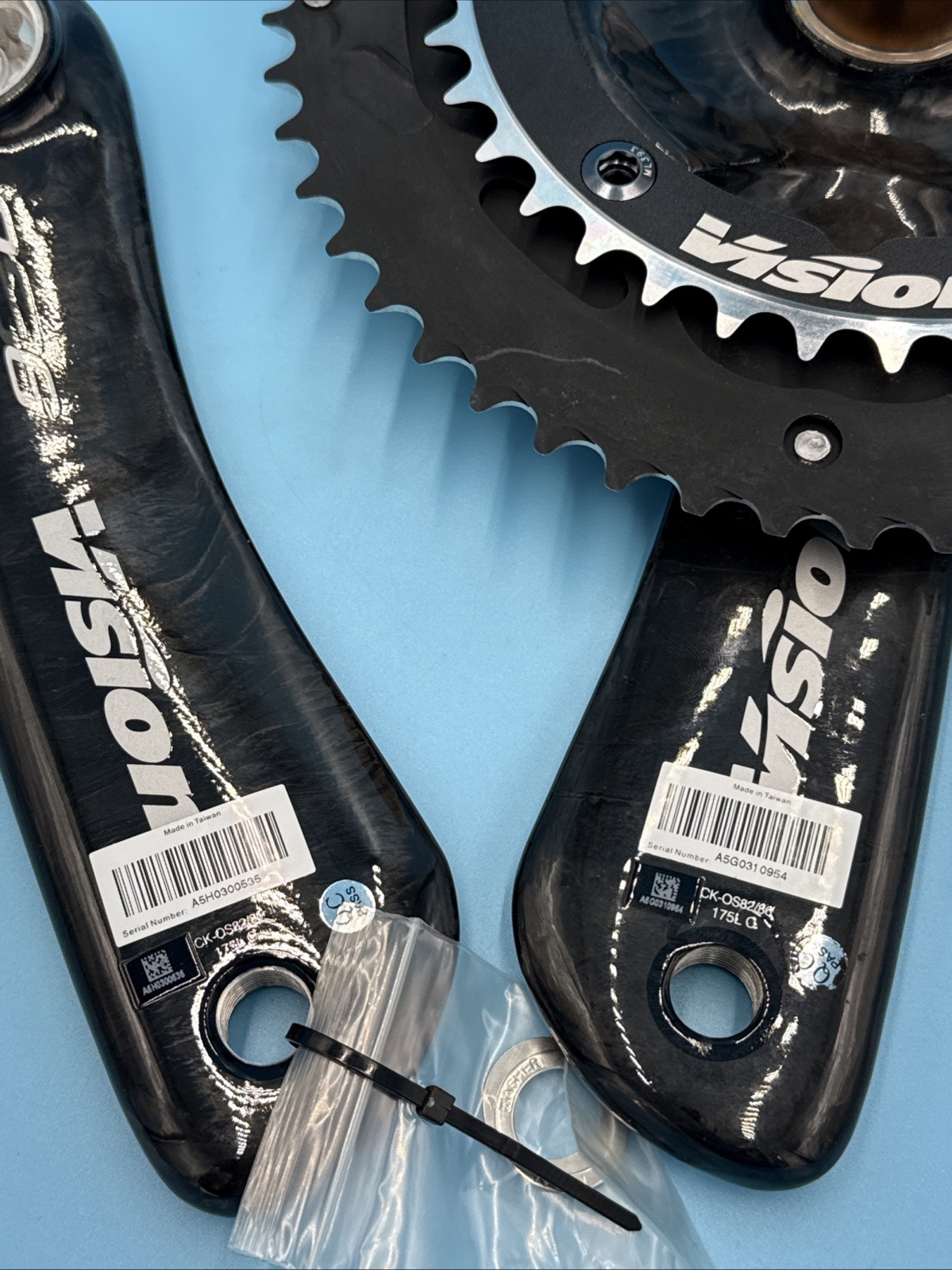 FSA Vision Metron 175mm Carbon Fiber 53/39t Crank 386EVO PF30 BBright Tri TT