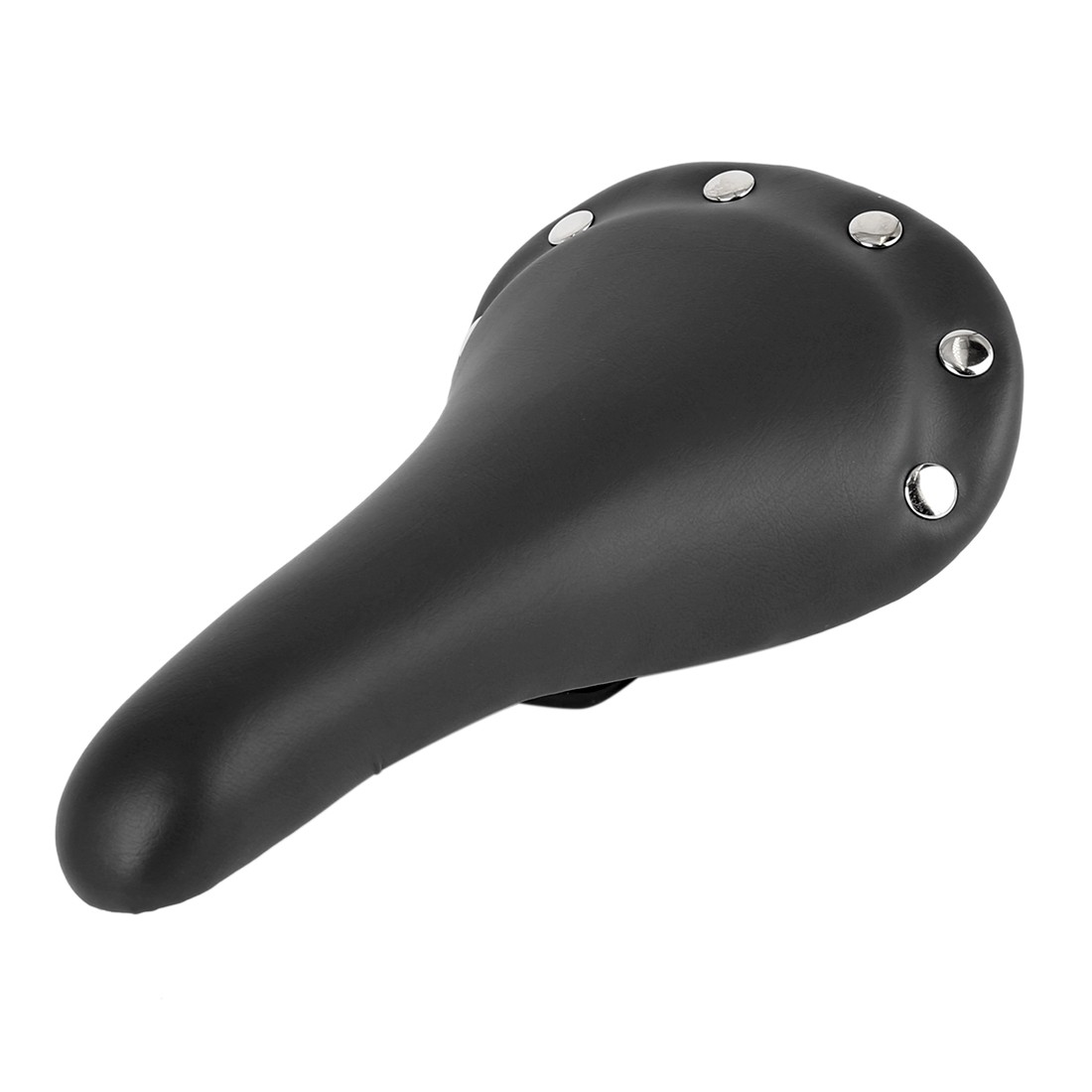 27x15x7cm bicycle saddle black PU leather short seat with rivets