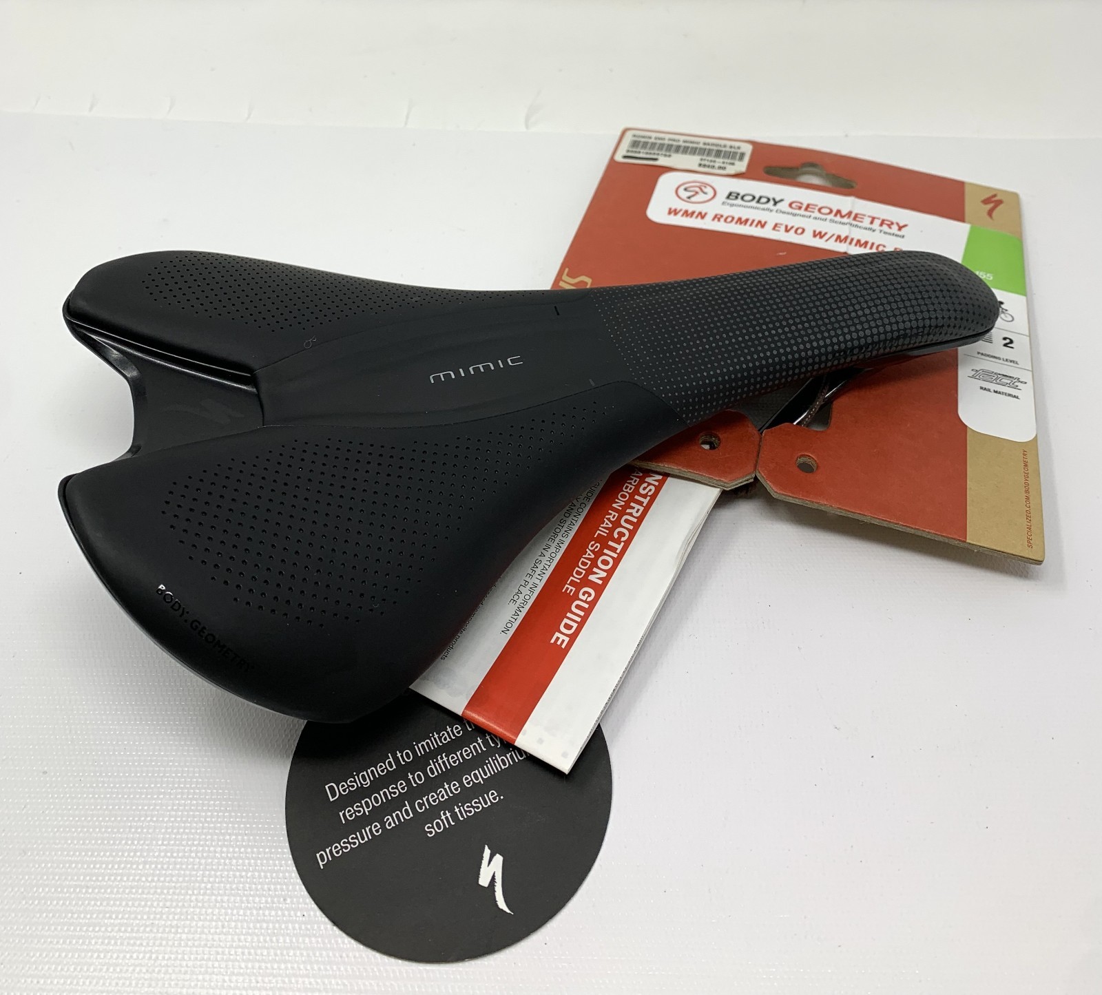 Specialized Women’s Romin Evo Mimic Pro 155mm Carbon Rail Saddle – New