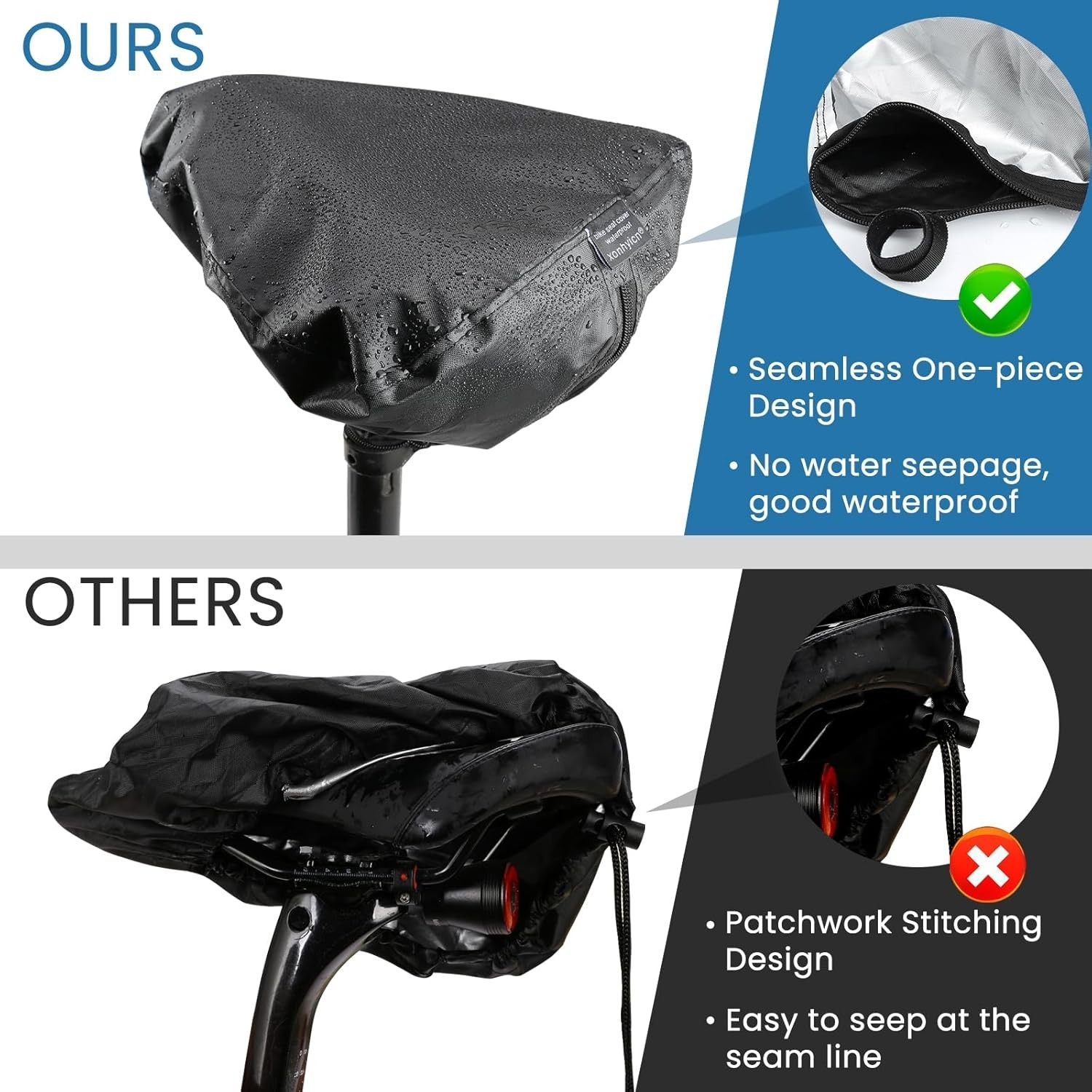 Durable Universal Fit Bike Seat Cover with Double Layer Protection – Black