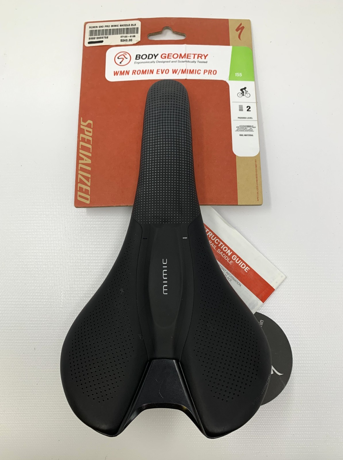 Specialized Women’s Romin Evo Mimic Pro 155mm Carbon Rail Saddle – New