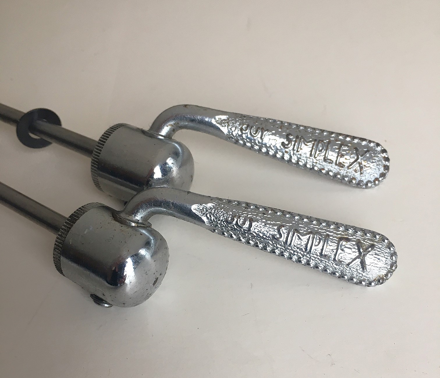 Simplex Skewers Q/R Hub 70s Vintage 120/126mm 100mm Flat Handle Nice!