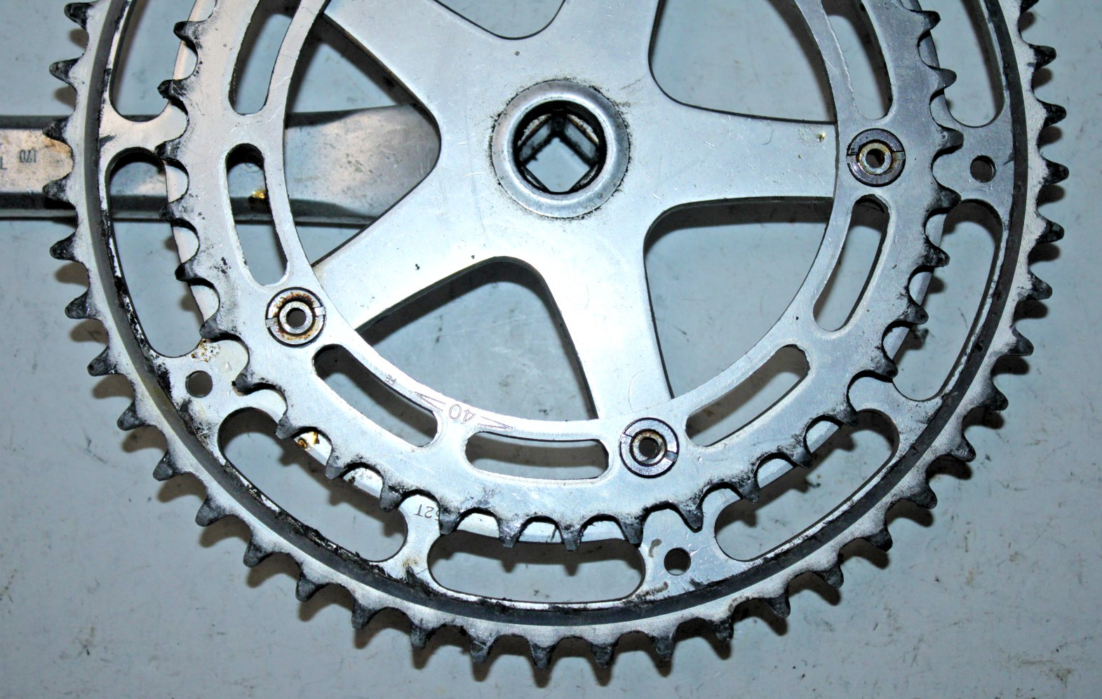 Vintage Shimano Tourney Double Drive-Side Crank-Arm 170mm 52/40T BCD130 Takagi ~