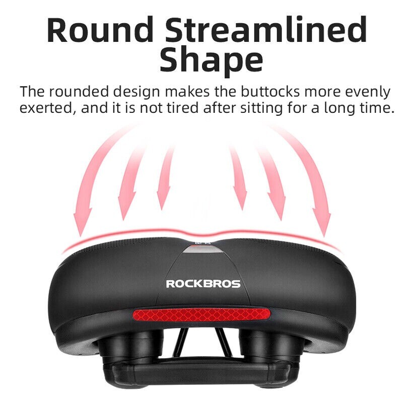 ROCKBROS Bike Seat Comfort Saddle Mountain Bicycle Soft Wide Bike Seat Cushion