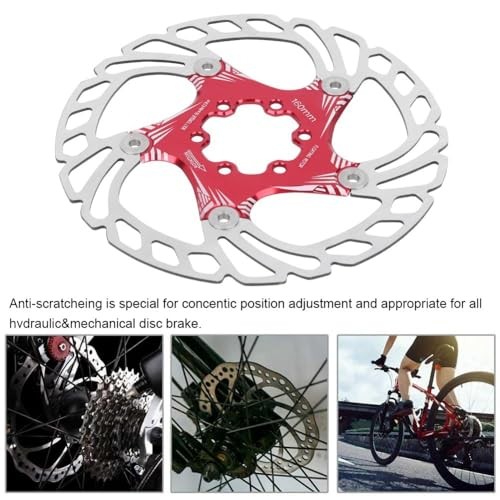 160mm Floating Bike Disc Brake Rotors – Stainless Steel & Aluminum Alloy Red