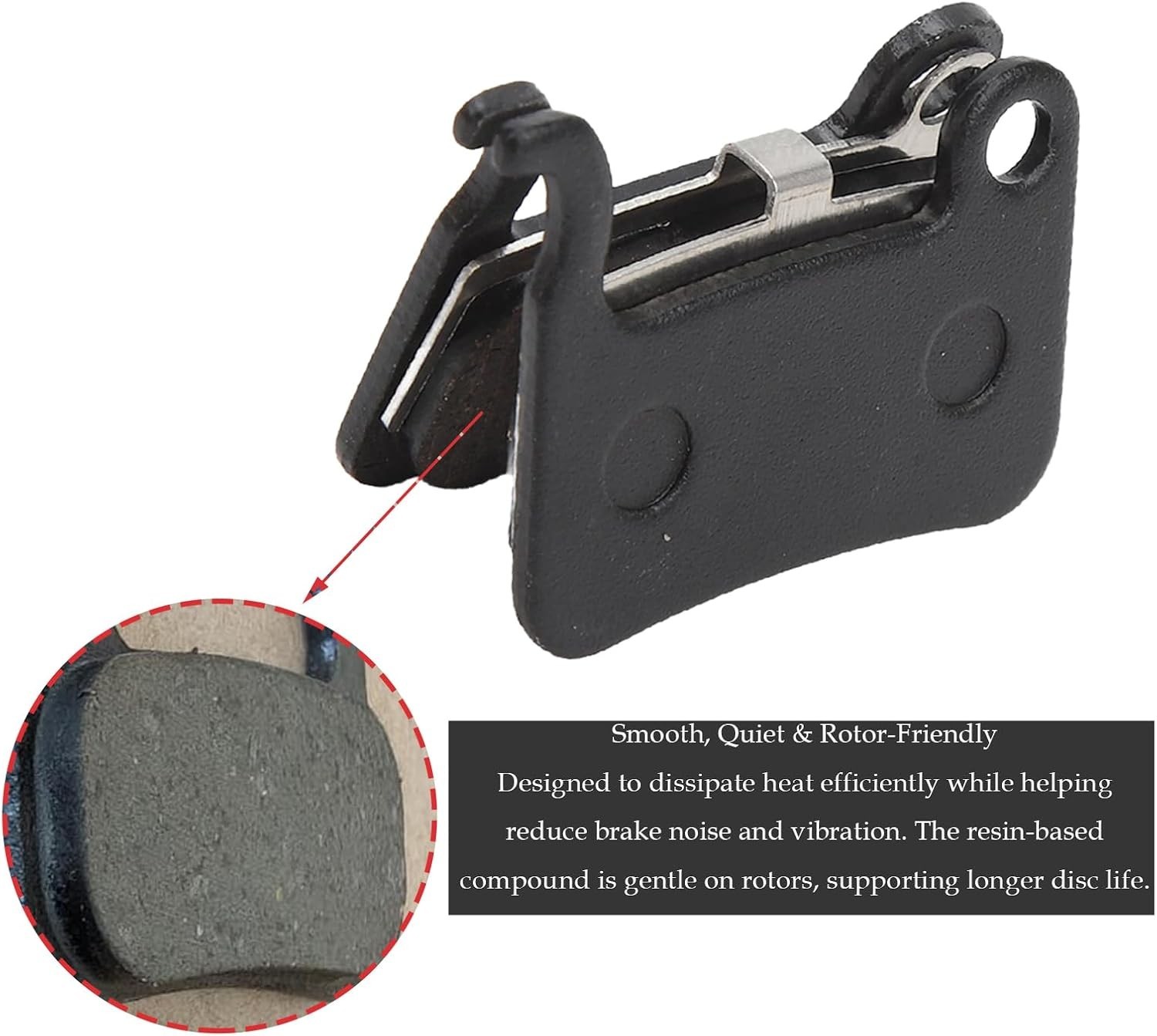 Zoom Semi-Metallic Disc Brake Pads for Zoom HB-775E/HB-875E/HB-100 | Fits Shi…