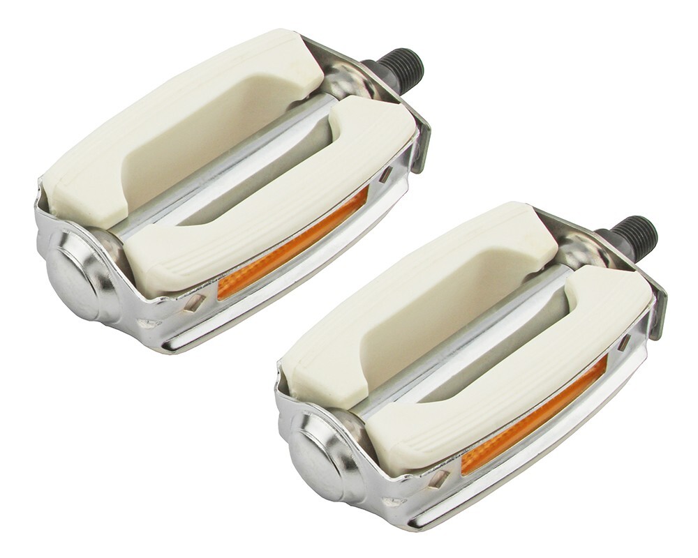 ALTA Bike SCHWINN STYLE STINGRAY KRATE BIKE BOW PEDAL CRUISER BICYCLE 1/2″ WHITE