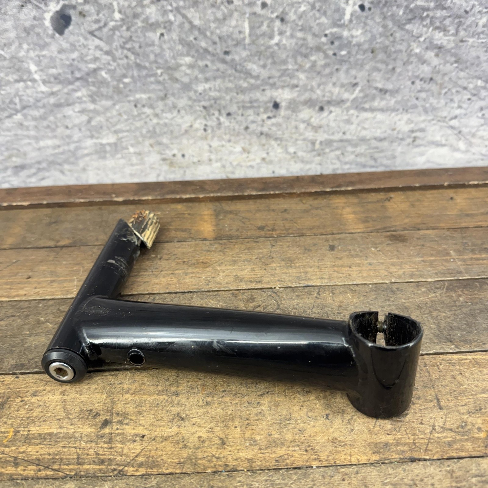 Vintage Quill Bike Stem Black 25.4 Clamp 22.2 Quill CRMO Steel MTB 150 1989