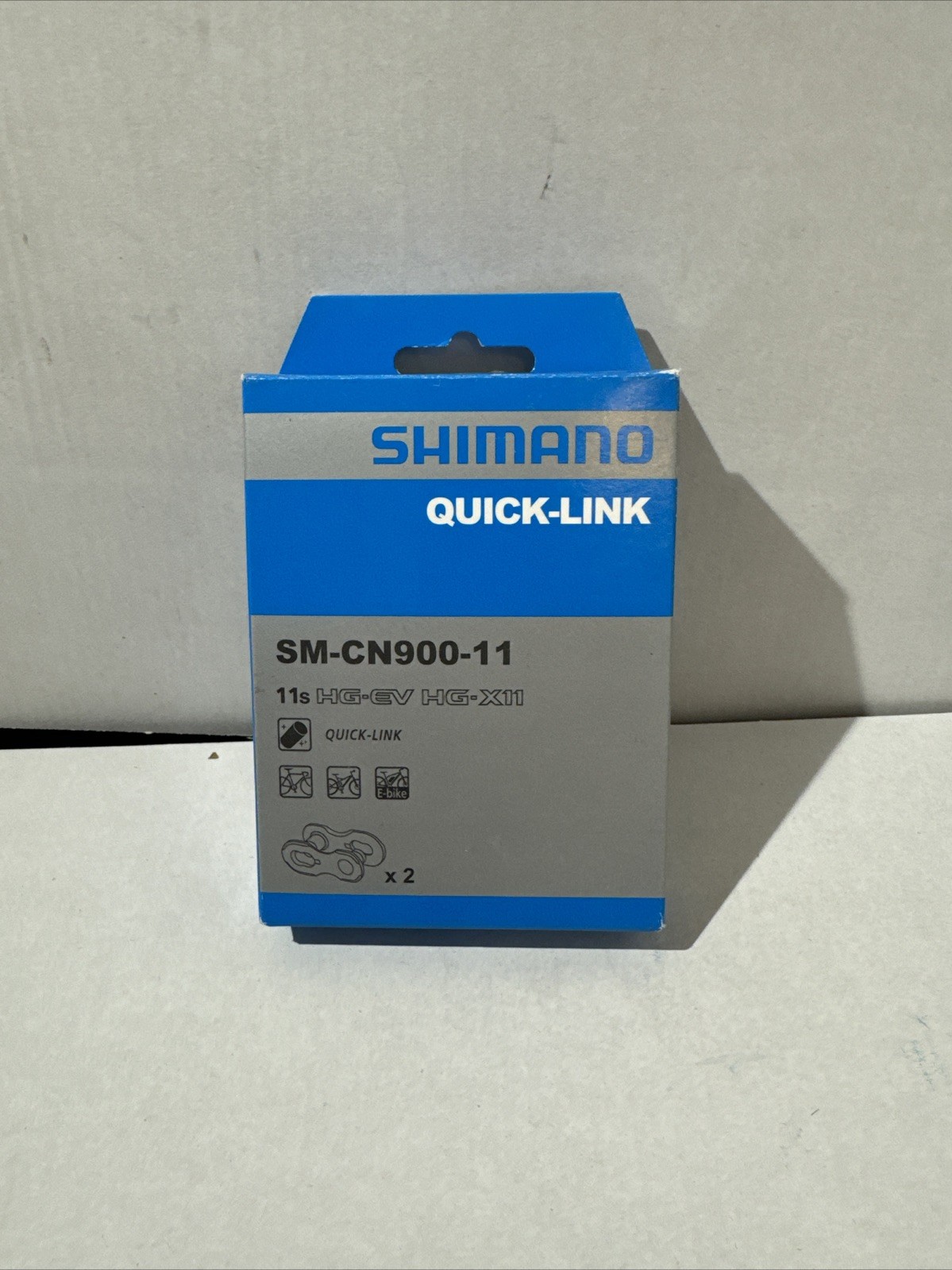 Shimano Bike Quick-Link Connector Chain for 11 Speed, 2PK, Silver, SM-CN900-11