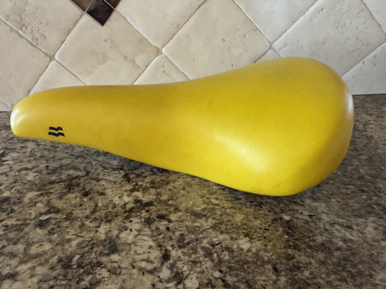 Specialized Vintage Saddle Seat. Italy. Flag Logo. 1980’s. Yellow. Bicycle.