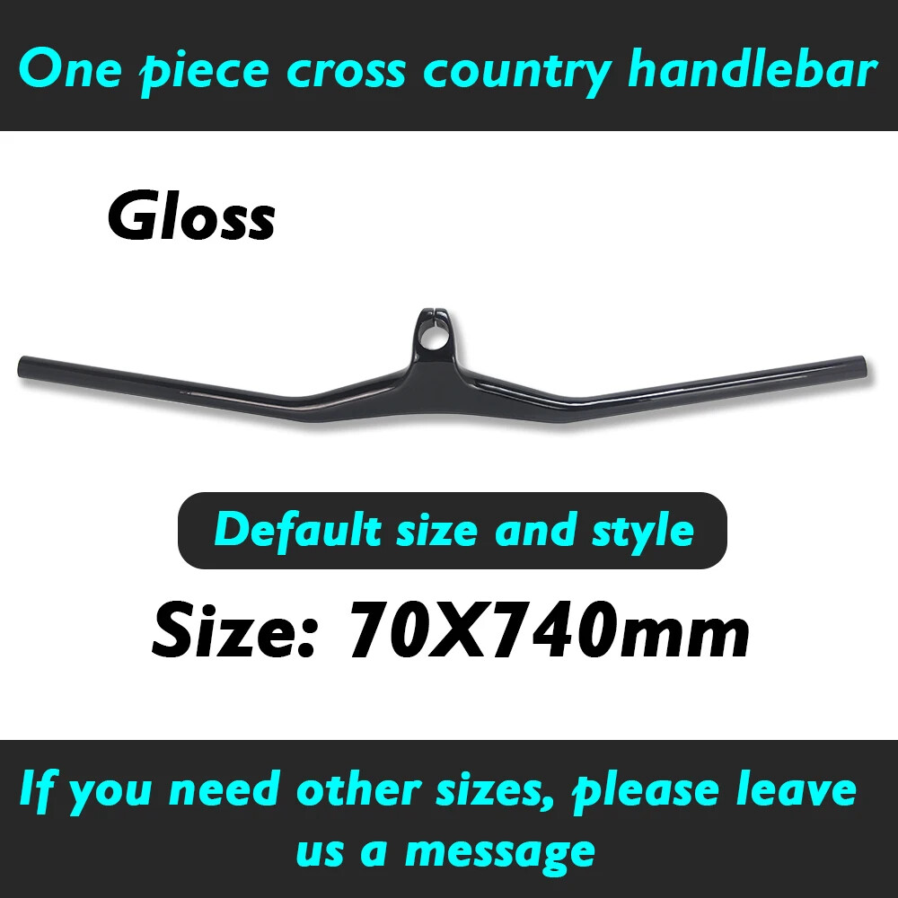 Carbon Fiber MTB Bikle Integrated Handlebar with Stem Riser -17 Degree 70*740mm