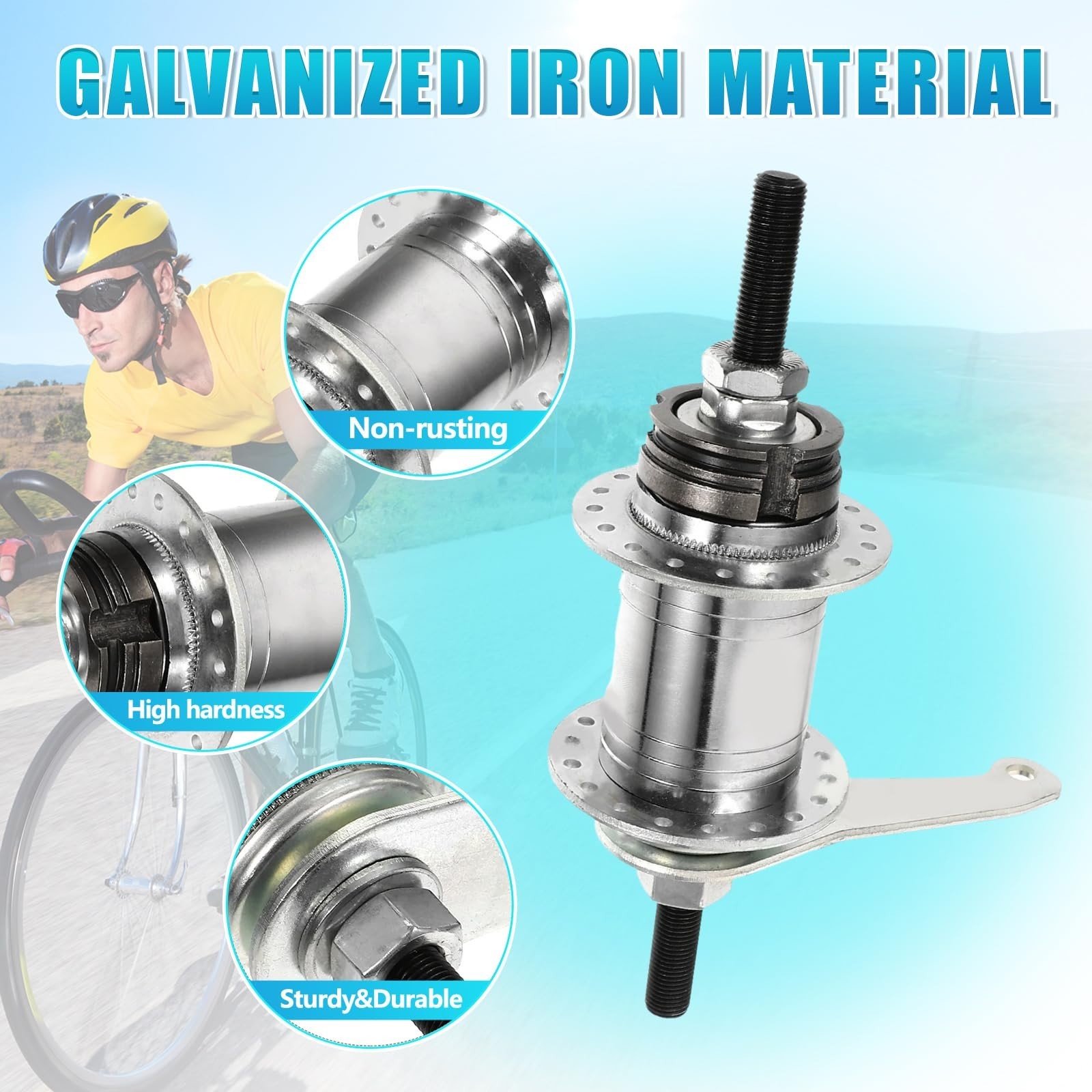 36 Hole Bicycle Coaster Brake Hub – Easy Install Rear Hub for Fixed Gear & MTB