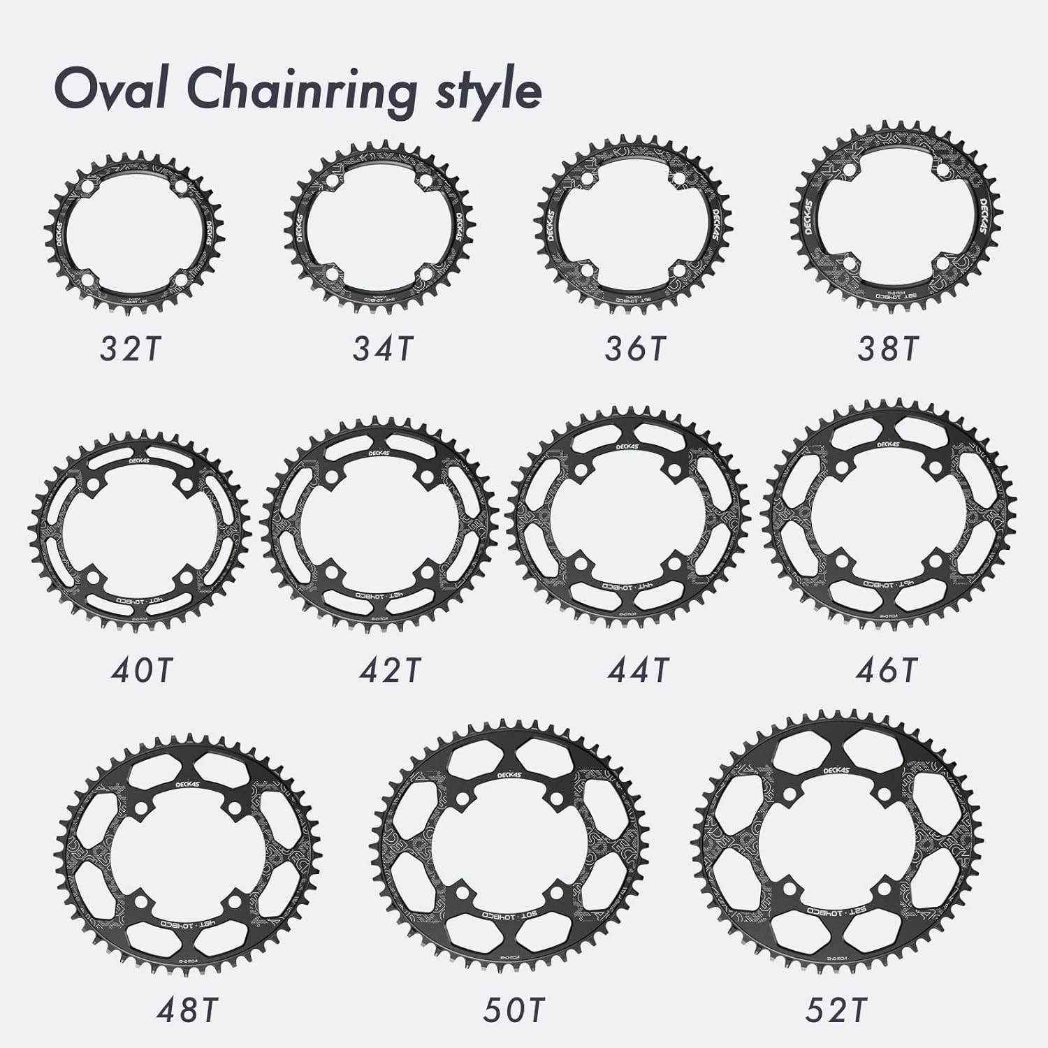 DJC 104BCD Bike Chainring – Durable and Easy-Clean Narrow Wide Tooth Design