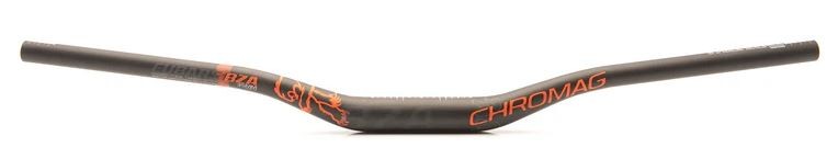 Chromag BZA Handlebar – 800mm Width x 25mm Rise x 35mm Clamp Black/Orange