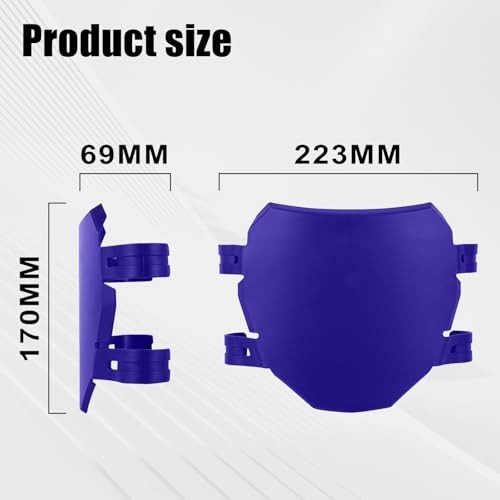 Front Number Plate for Ebike,Electric Dirt Bike Plate 9.06″Lx 6.69″W Purple