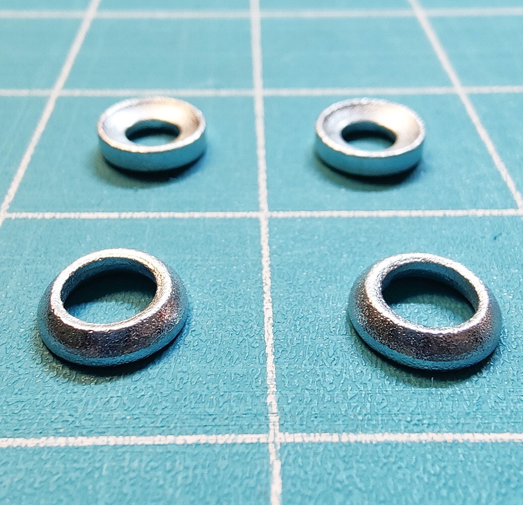 Bicycle M6 Brake Pad Adjusting Washers – 2 Pairs – 2 each Convex and Concave