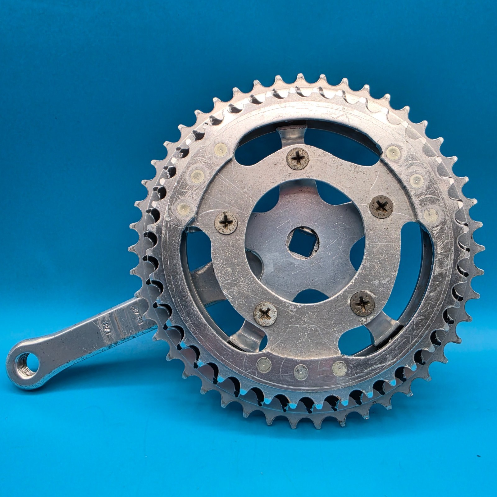 Vintage Sugino Mighty Competition Triple Square Taper Crankset 171mm 47/42/40t