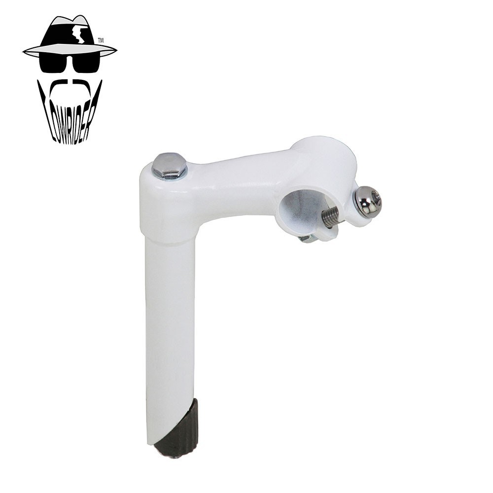 ORIGINAL LOWRIDER 1-Bolt Bicycle Quill Stem 21.1mm 22.2mm White.
