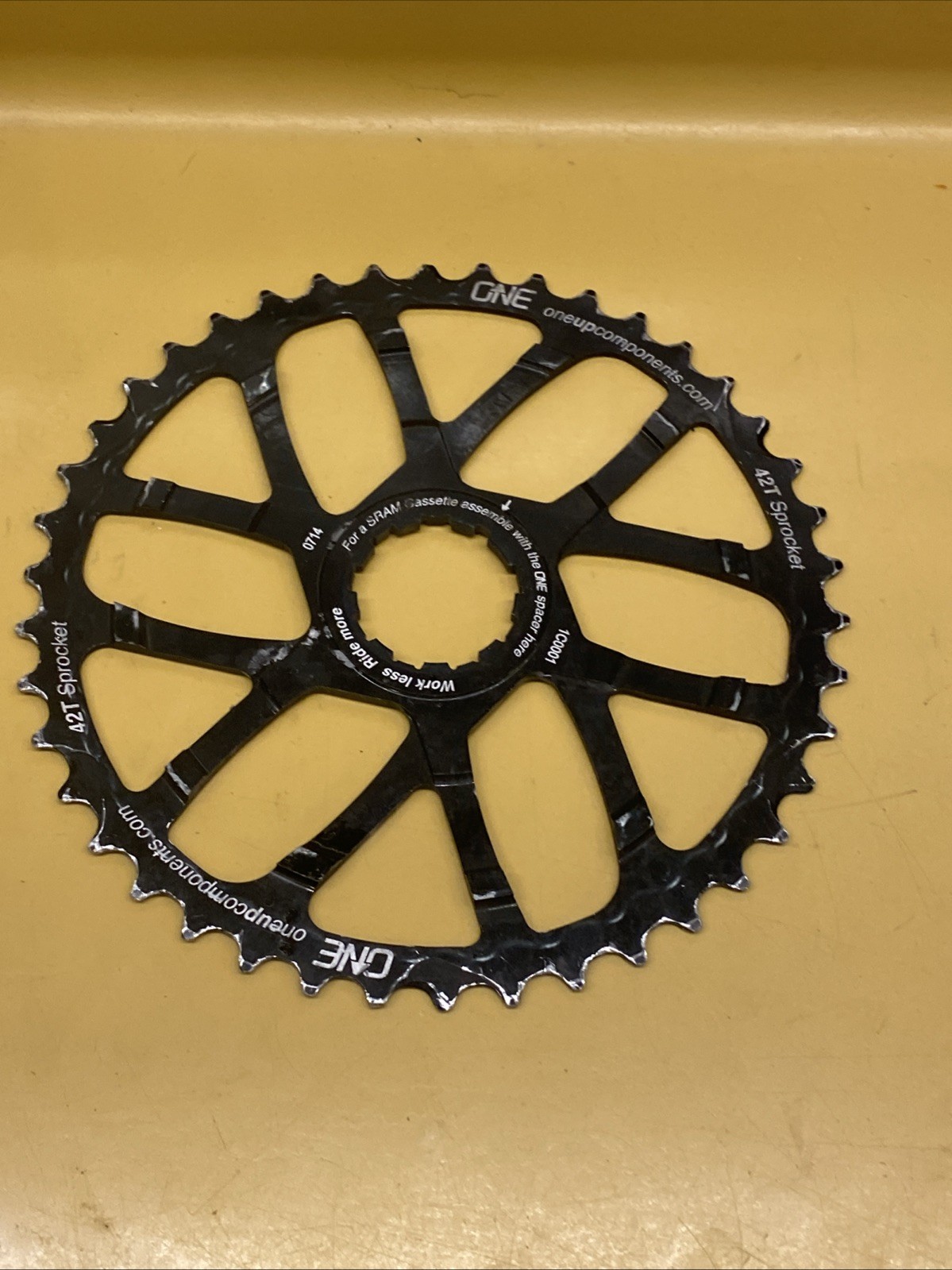 Black OneUp Components 42t Shimano/Sram Cassette Cog Conversion Sprocket
