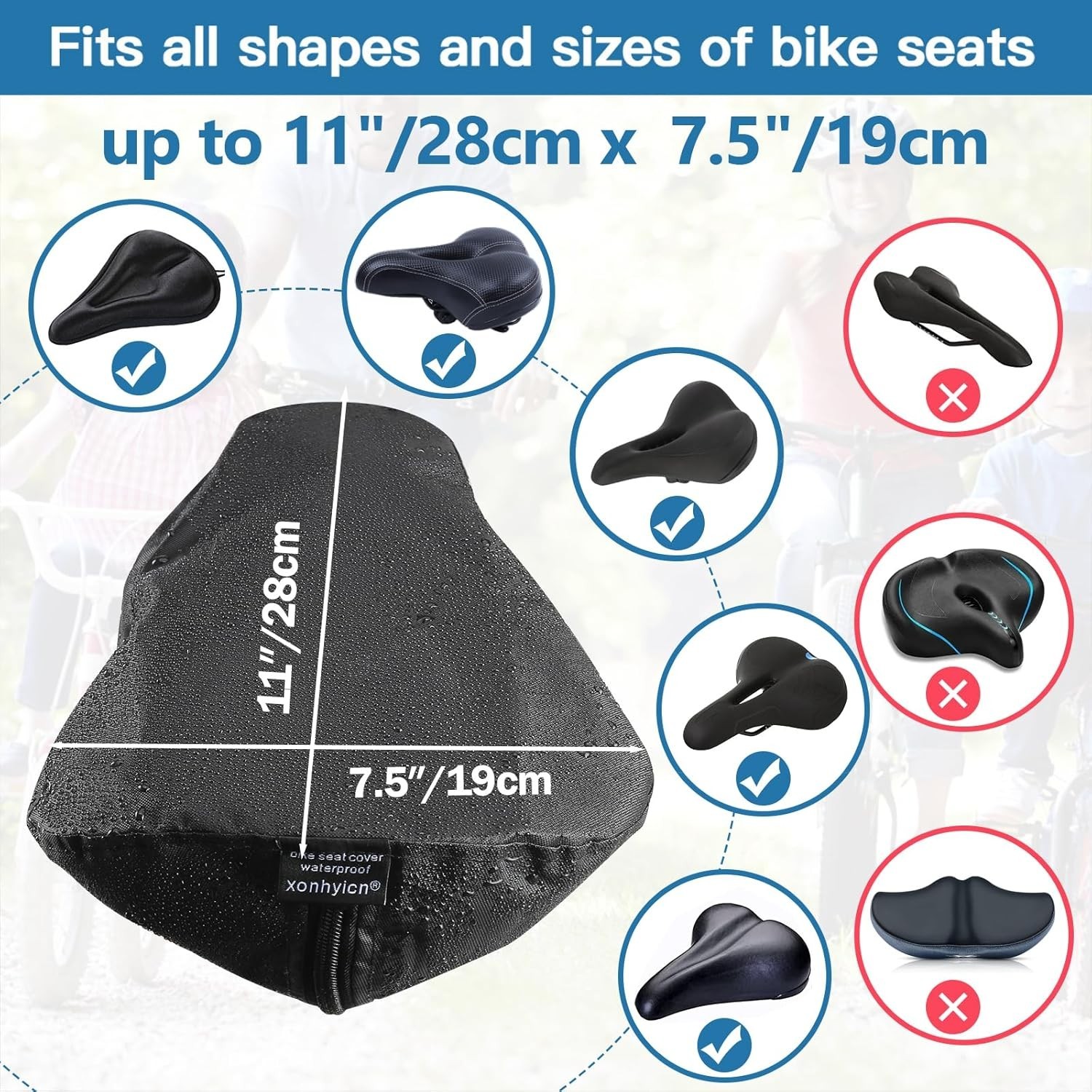 Durable Universal Fit Bike Seat Cover with Double Layer Protection – Black