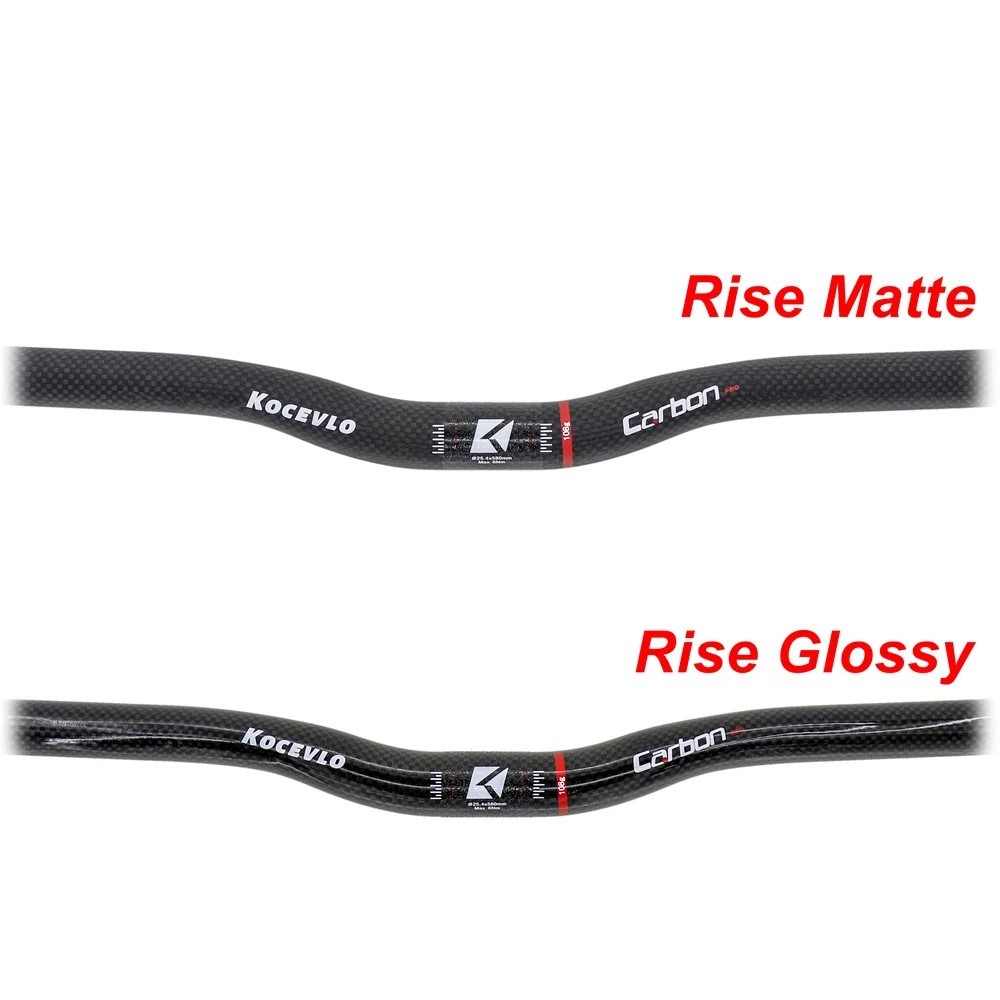 KOCEVLO Carbon Bike Handlebar 25.4mm BMX Folding Bike Flat Riser U Bar