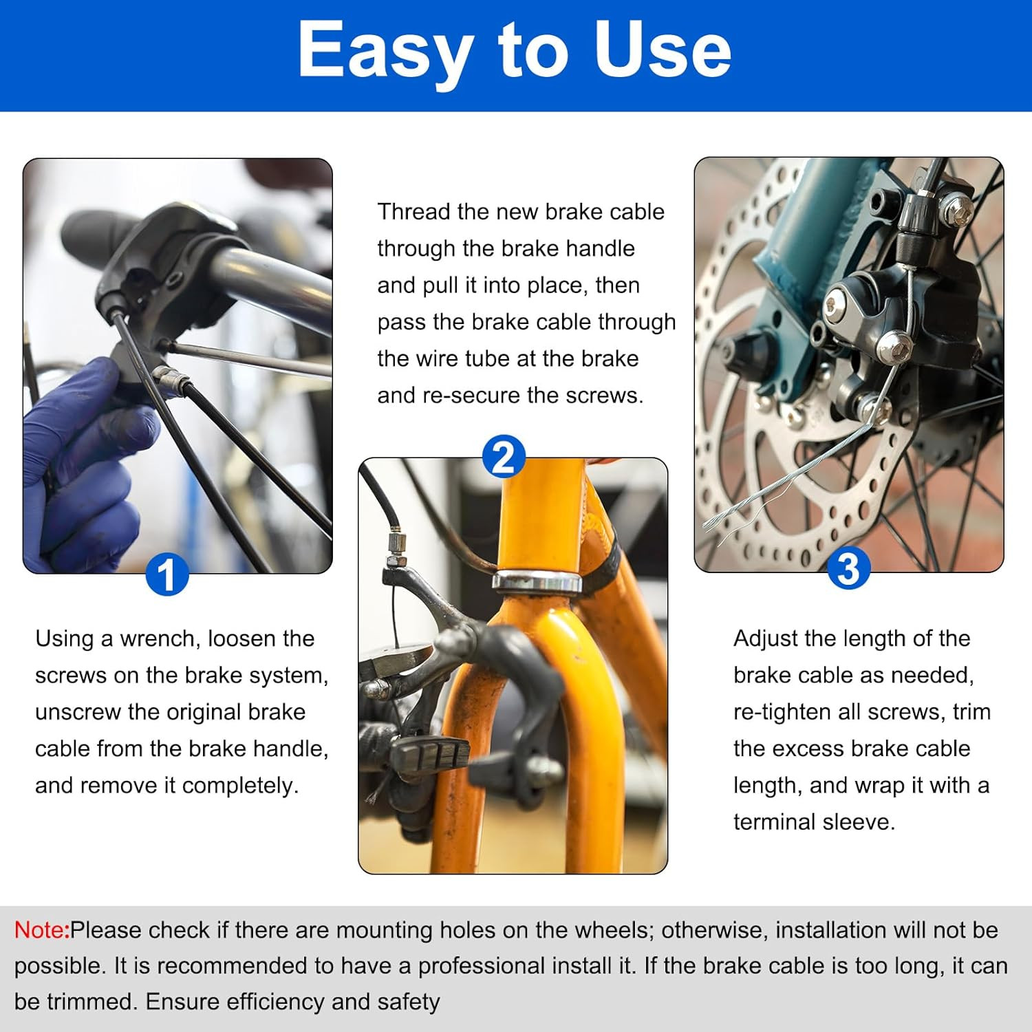 Universal Bicycle Brake and Shift Cable Housing Set for Road and Mountain Bikes