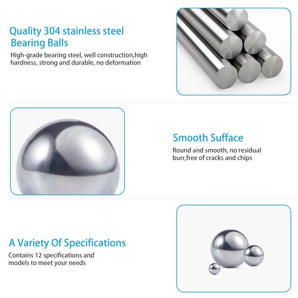 Assorted 690pcs Stainless Steel Bearing Balls (1-10mm) – Professional Quality