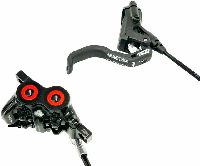 Magura MT5 HC Disc Brake and Lever – Front or Rear, Hydraulic, Post Mount, Blac