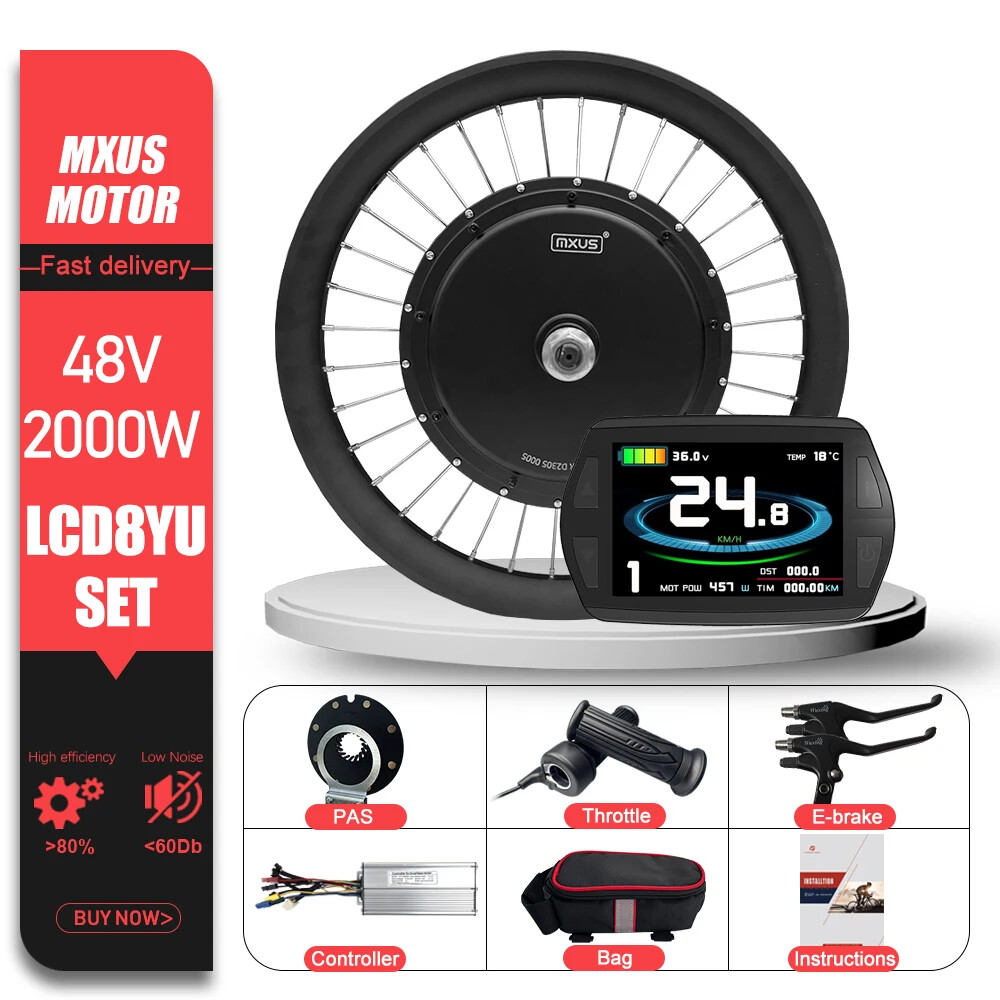 48V 72V 1000W 2000W 3000W Front Rear Brushless Hub Motor for MTB Electric Bike
