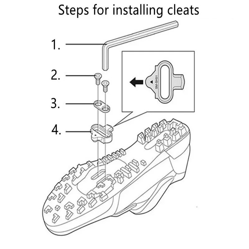 Shimano CL-MT001 Multi-Entry SPD Cleats for MTB Bike Pedals (No Nuts) New