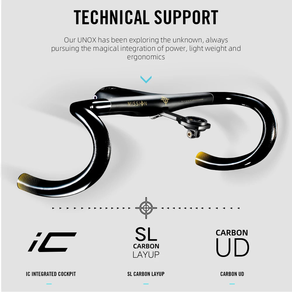 Carbon Road Bike Integrated Handlebar Inner Cable Routine Bent Bar Bicycle Parts