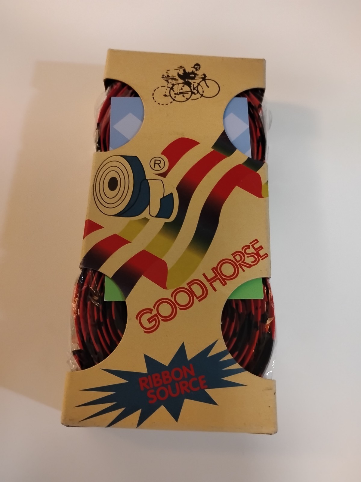 Vinqliq Good Horse Ribbon Source Bike Tape Handlebar Tape Black and Red