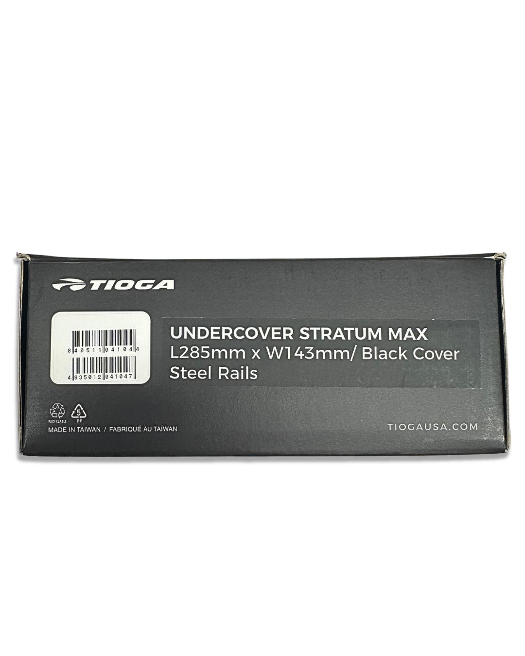 Tioga Undercover Stratum MAX Bike Saddle Steel Rails 285x143mm Black 325g