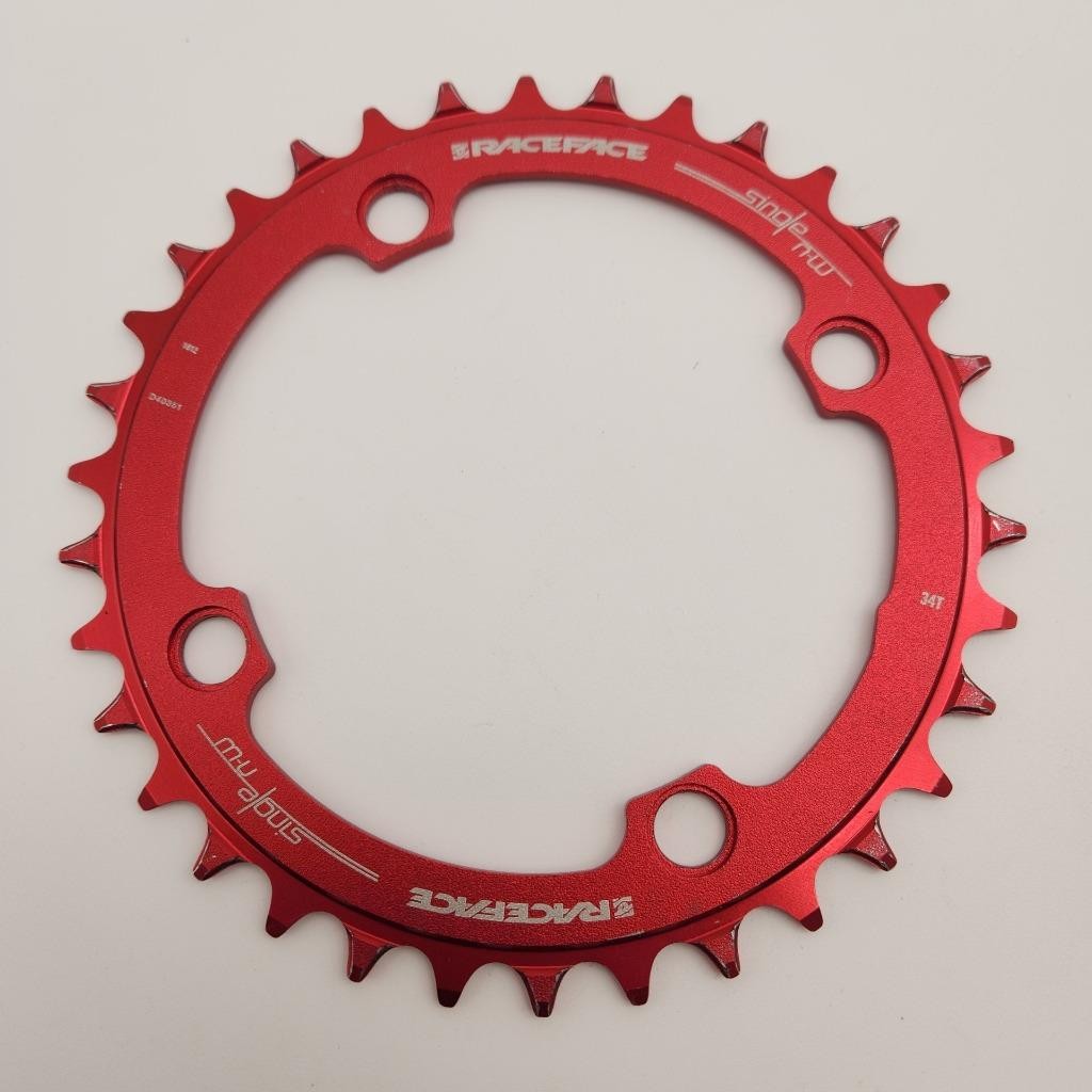 RaceFace Narrow Wide Bicycle Chainring 104mm BCD 34-Tooth Red NO PACKAGING