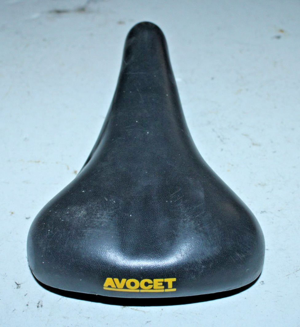 Vintage Avocet Touring Bike Saddle Black 260/150mm City Comfort Hybrid Commuter~