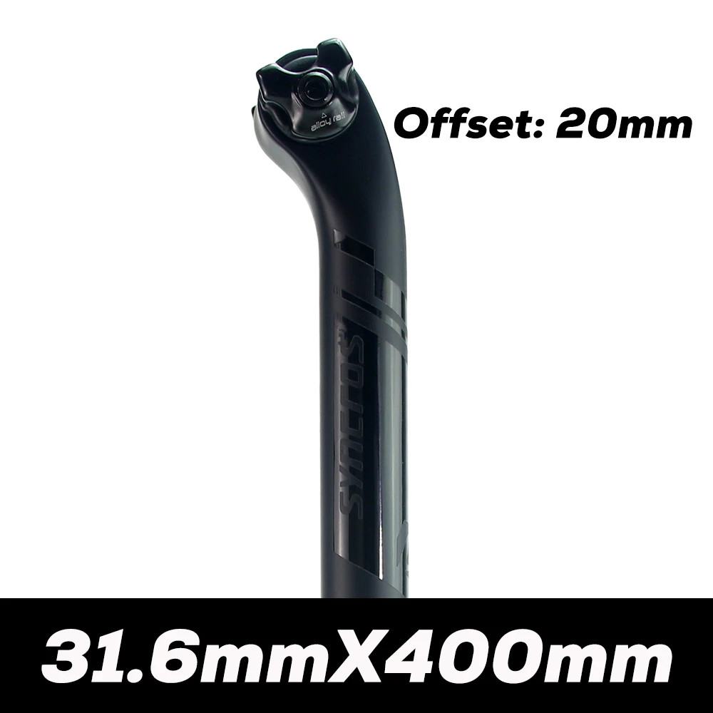 Carbon Cap Mountain/Road Bicycle Seat Post, 27.2mm/30.8mm/31.6mm, 0/20° Offset