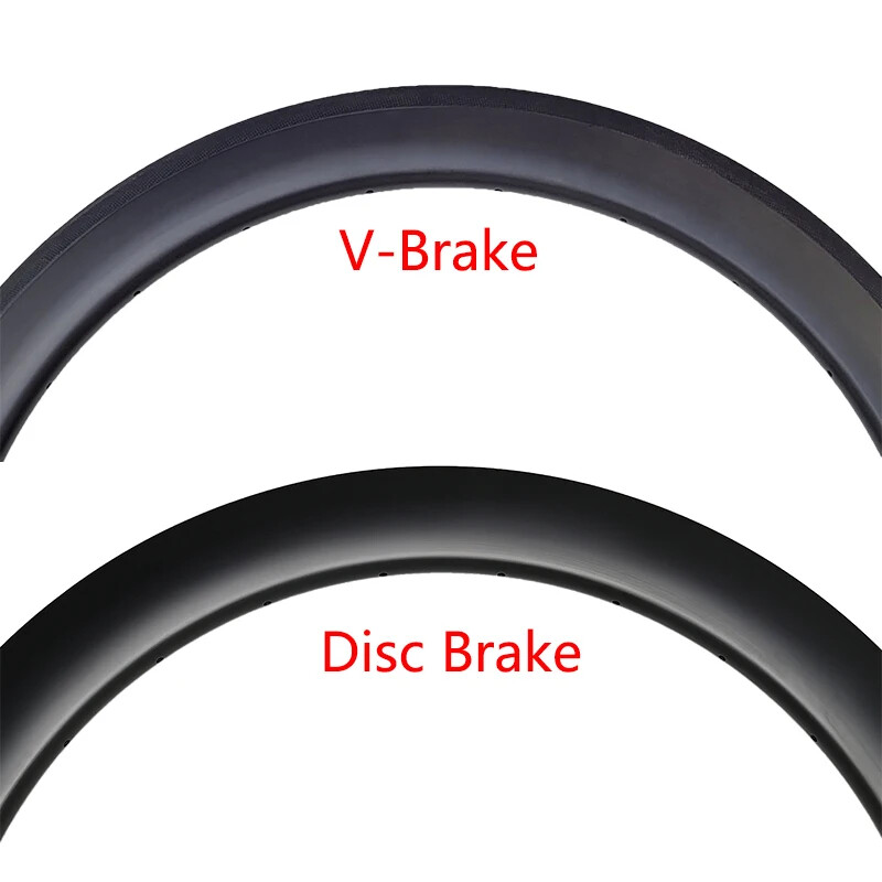 700C Road Bike Carbon Fiber Rims UD 3K 12K Matte Glossy Finish Disc Brake 24 28H