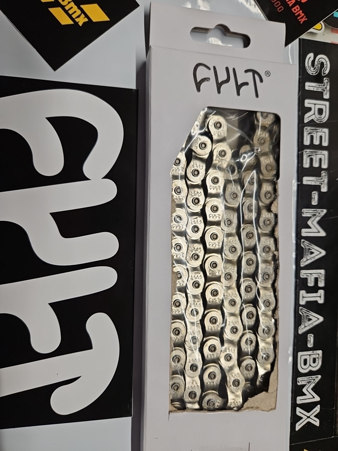 CULT 1/2 LINK CHAIN BMX BIKE CHAIN 1/8″ CHROME FIT FREESTYLE SE GT S&M HARO NEW