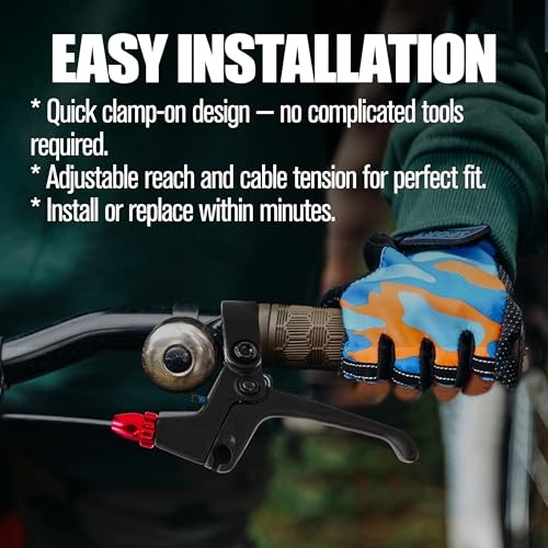 A Pair Bicycle Brake Lever Bike Levers of Universal 2 Finger Aluminum Alloy