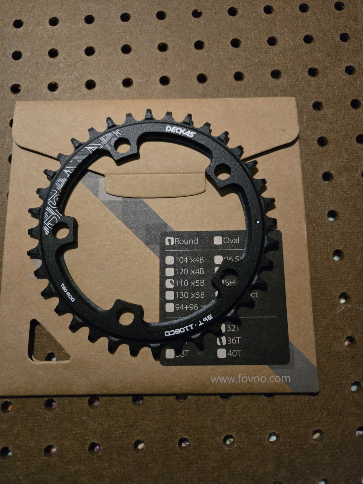 DECKAS 104bcd MTB Round Chainring 36T Bike Black Chainwheel – SHIPS FROM USA!