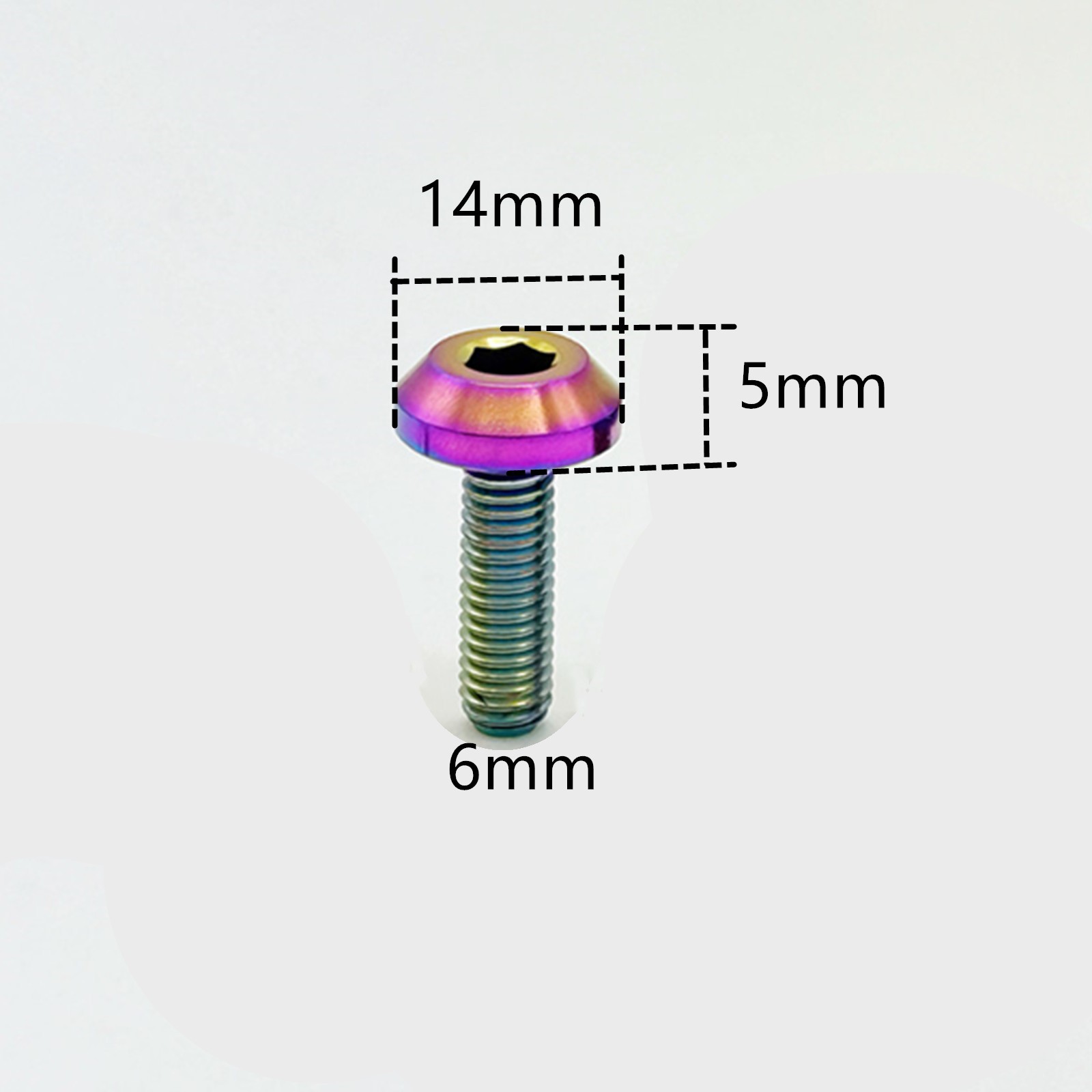 4x M6 X 12/15/20/25/30mm Motorcycle Disc Brake Disc Titanium Screw Umbrella Head