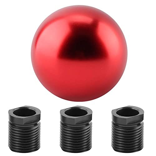 Shift Knob Head Universal Round Shift Knob Red Aluminum Manual Gear Stick