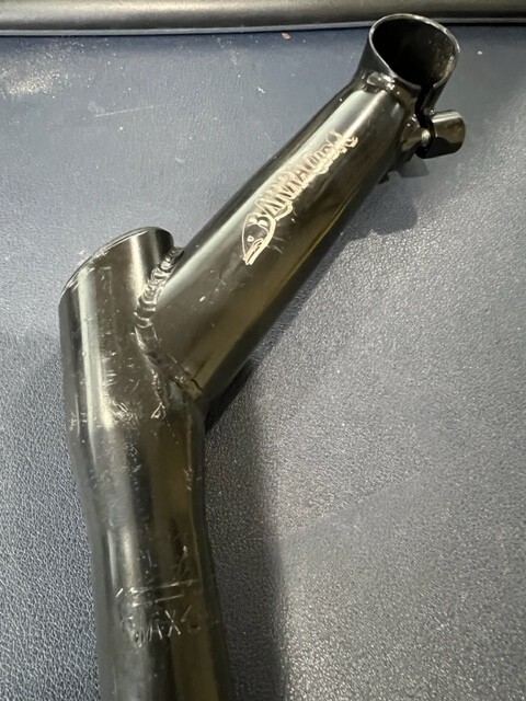 ! VINTAGE BARRACUDA OLD SCHOOL ATB STEM NICE 25.4 ; REACH 5.0″ BLACK HI RISE
