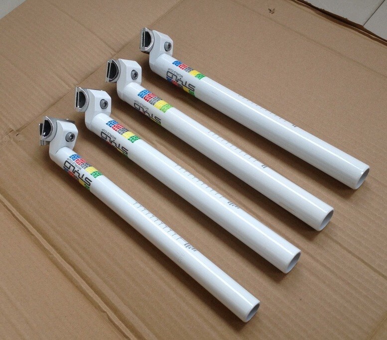 Aluminum MTB Road XC Bike saddle Seat post Backsweep Plain Seatpost 30.8*350mm