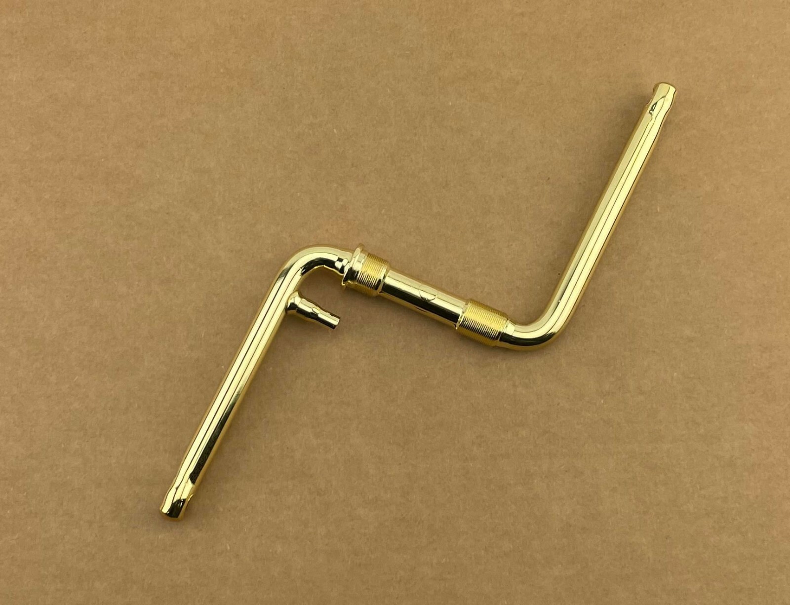 165MM LONG GENUINE VINTAGE LOWRIDER BICYCLE STEEL ONE-PIECE CRANK IN GOLD.