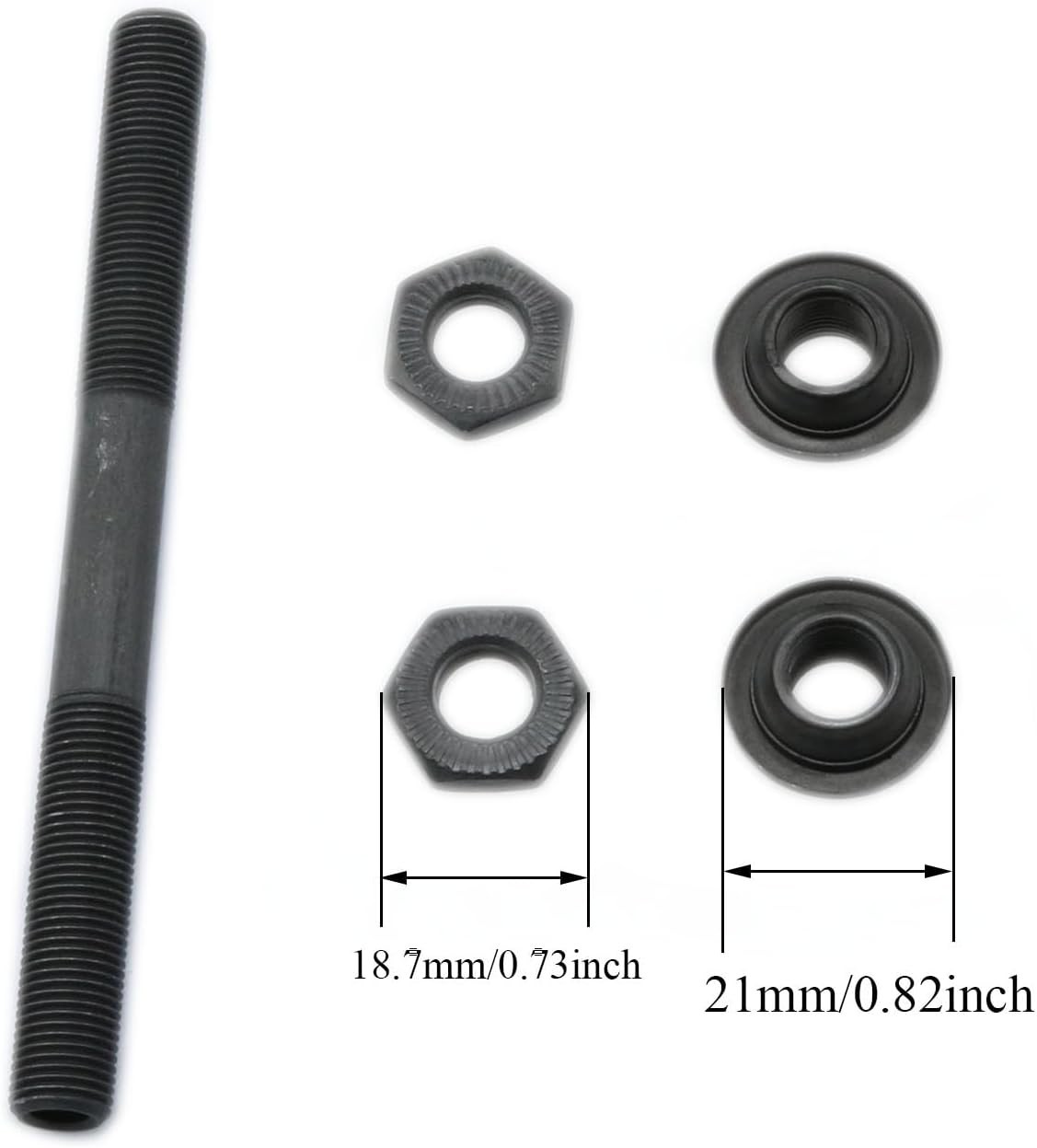 Durable Steel Bike Axle Kit – 2PCS Front 108mm & Rear 145mm for Mountain Bikes