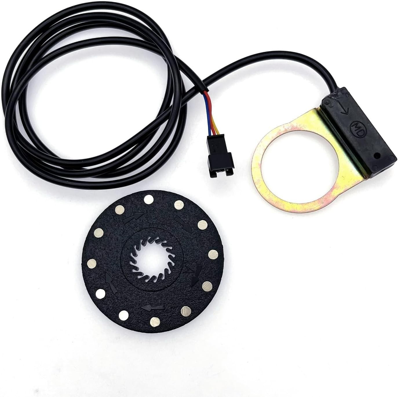 Electric Bike Pedal Assist Sensor, 3 Pin, 12 Magnet, Black, Plastic, Modern S…