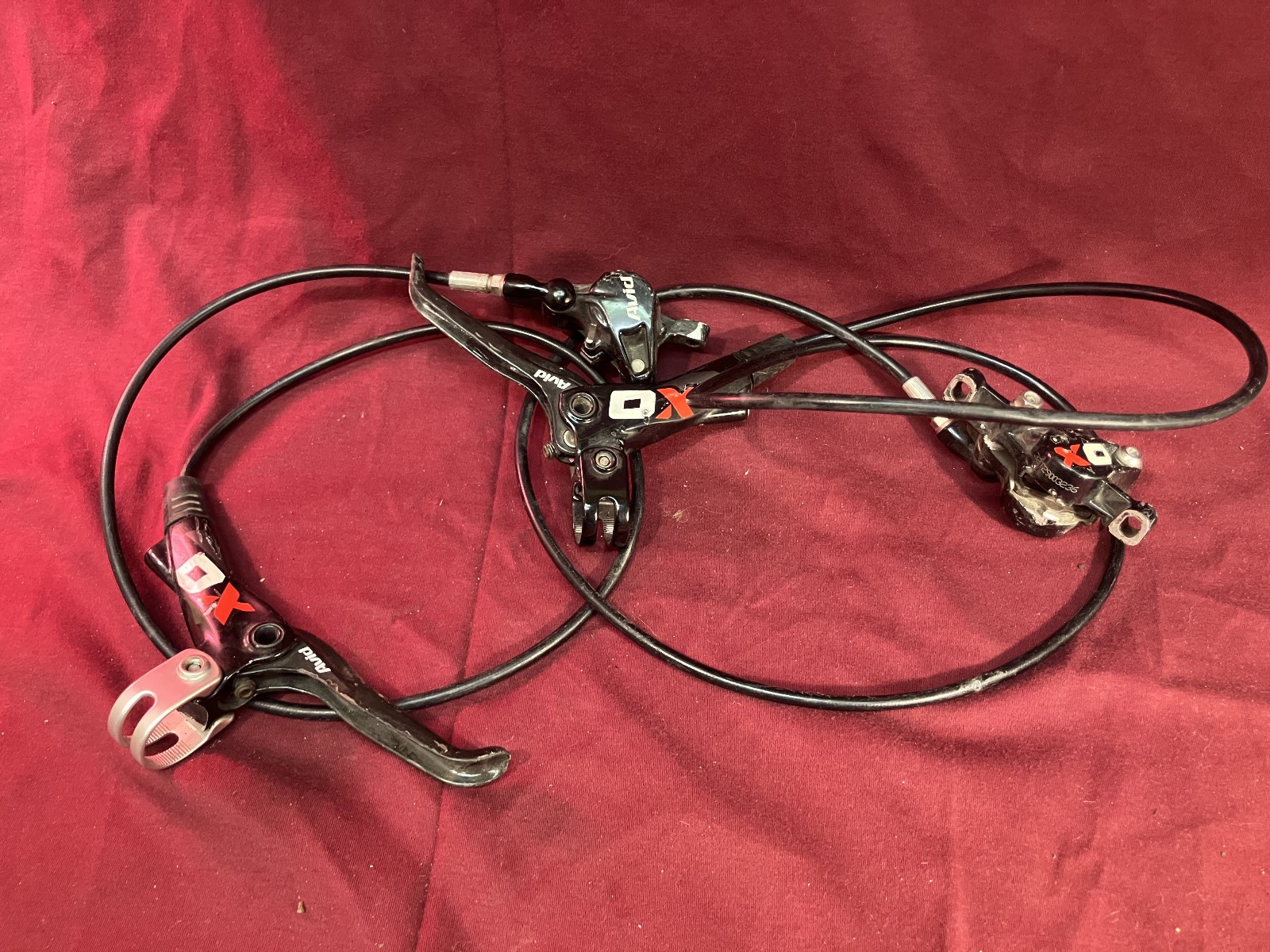 SRAM AVID XO hydraulic brake set with carbon levers, 422 grams