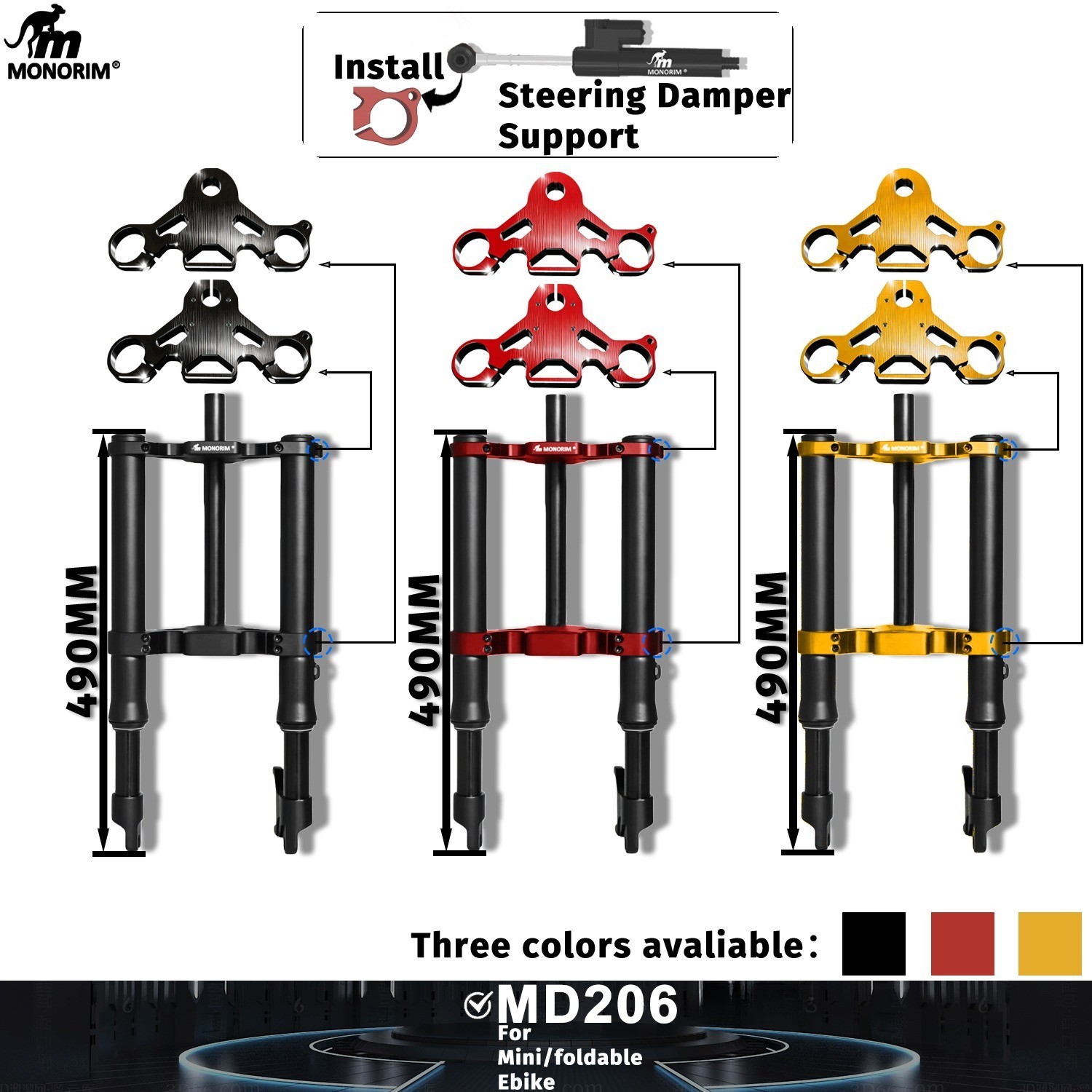 Monorim MD FB disc brake kit Xiaomi Scooter M365 Series 120mm front motor