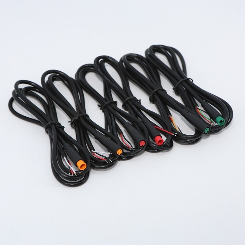 1m 6mm M6 2 3 5 Pin core male female Julet ebike Butt Cable waterproof Sensor